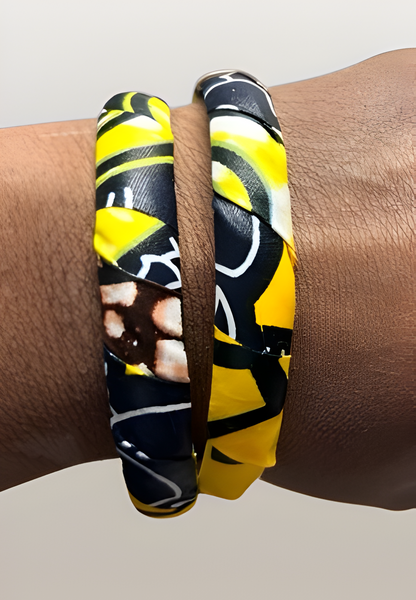 2pc African Ankara Fabric Bracelets - Premium Jewelry from MAGOS - Just $5.99! Shop this and more Jewelry now 