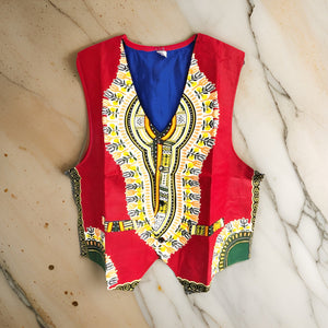 African Red Dashiki Vest (Unisex) - Premium African Apparel from MAGOS - Just $18! Shop this and more African Apparel now 