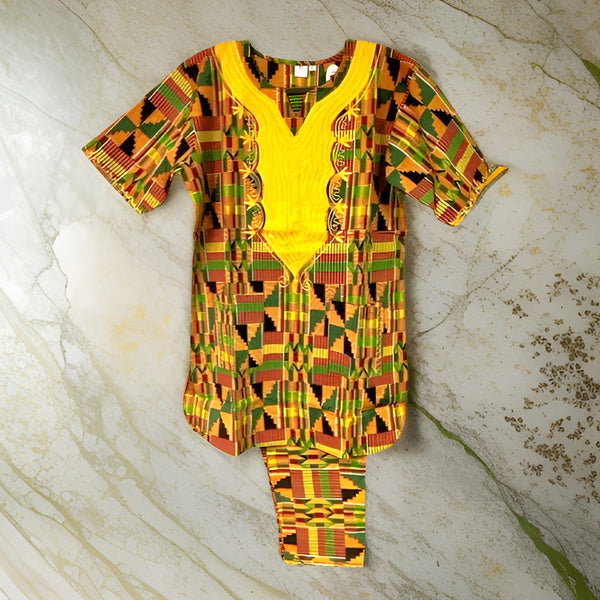 Kente style2 Embroidered Men Pant Set (XL) - Premium African Apparel from MAGOS - Just $65! Shop this and more African Apparel now 