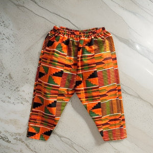 Kids African Kente Print Trousers (3T) - Premium African Apparel from MAGOS - Just $15! Shop this and more African Apparel now 