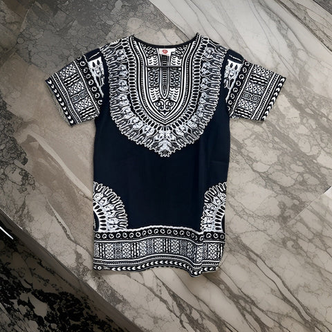 Kids Black/White African Print Dashiki Top (10T) - Premium African Apparel from MAGOS - Just $22! Shop this and more African Apparel now 