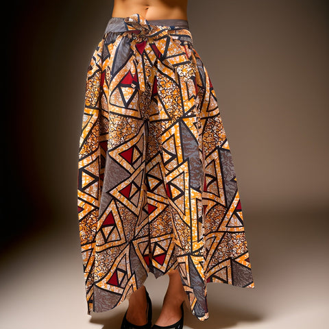 African Triangle Print Palazzo Pants - Premium African Apparel from MAGOS - Just $45! Shop this and more African Apparel now 
