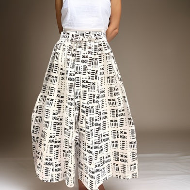 African White/Black Print Palazzo Pants - Premium African Apparel from MAGOS - Just $45! Shop this and more African Apparel now 
