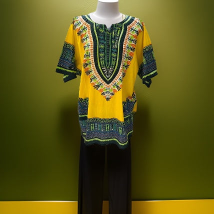 Traditional Print Dashiki Shirt (Free Size) - Premium African Apparel from MAGOS - Just $20! Shop this and more African Apparel now 