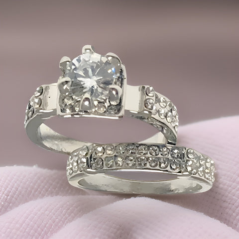 Women's Bridal Marriage Engagement Ring Set - Premium Fashion Jewelry from MAGOS - Just $40! Shop this and more Fashion Jewelry now 