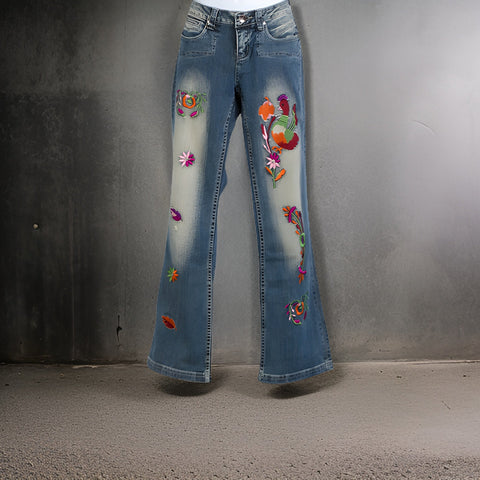Women's Embroidered Denim Pants - Premium Other Fashions from MAGOS - Just $10! Shop this and more Other Fashions now 