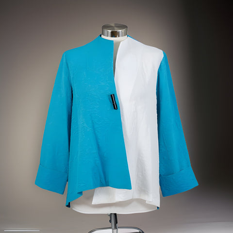 Women's Toggle Button Cuffed Color Block Jacket - Premium Other Fashions from MAGOS - Just $10! Shop this and more Other Fashions now 