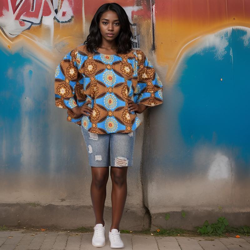 Off shoulder ankara style best sale