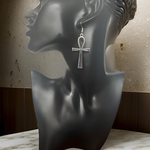 Ankh Cross Pendant Earrings - Premium Jewelry from MAGOS - Just $12.99! Shop this and more Jewelry now 