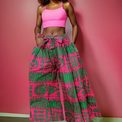 African Ankara Print Palazzo Pants - Premium African Apparel from MAGOS - Just $49! Shop this and more African Apparel now 