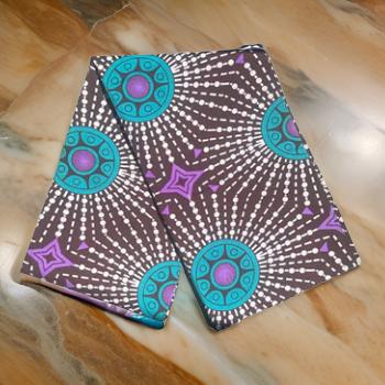 African Purple/Teal Print Ankara Head Wrap