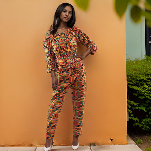 Women's Ankara Print Pants Set