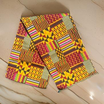 African Yellow/Red Print Ankara Head Wrap