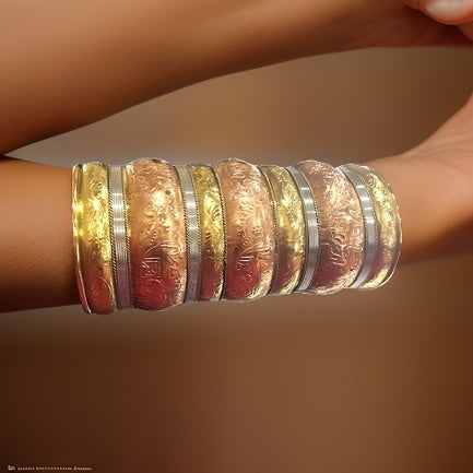 6'African Brass Cuff Bracelet - Premium Jewelry from MAGOS - Just $20! Shop this and more Jewelry now 