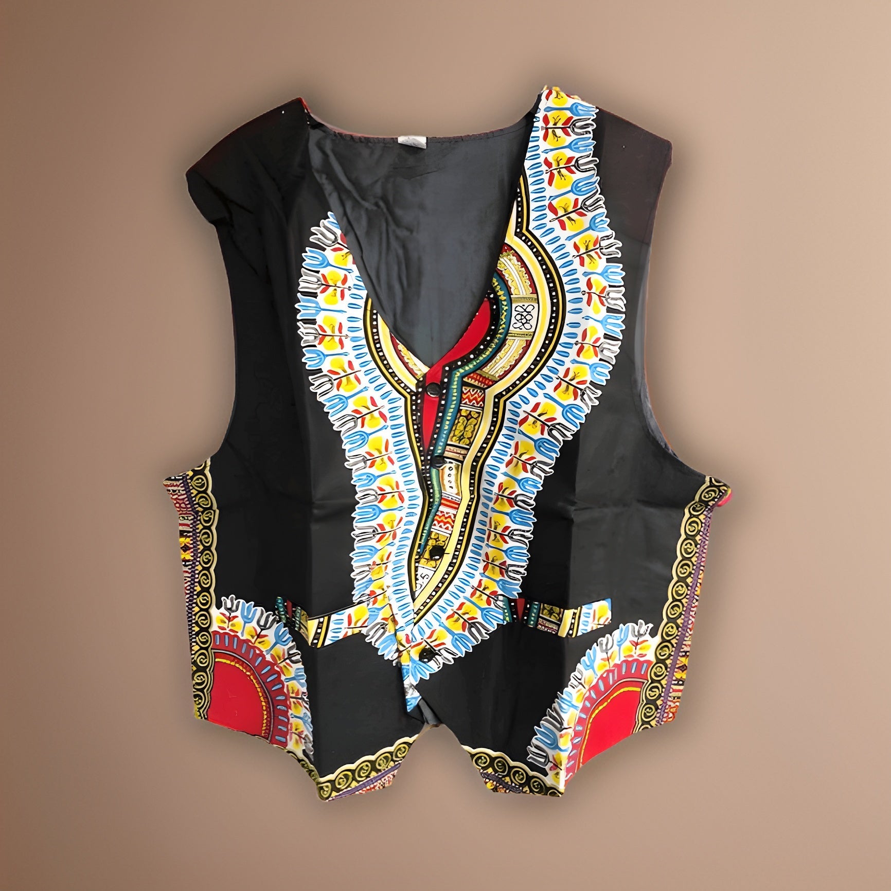 African Black Dashiki Vest (Unisex) - Premium African Apparel from MAGOS - Just $18! Shop this and more African Apparel now 