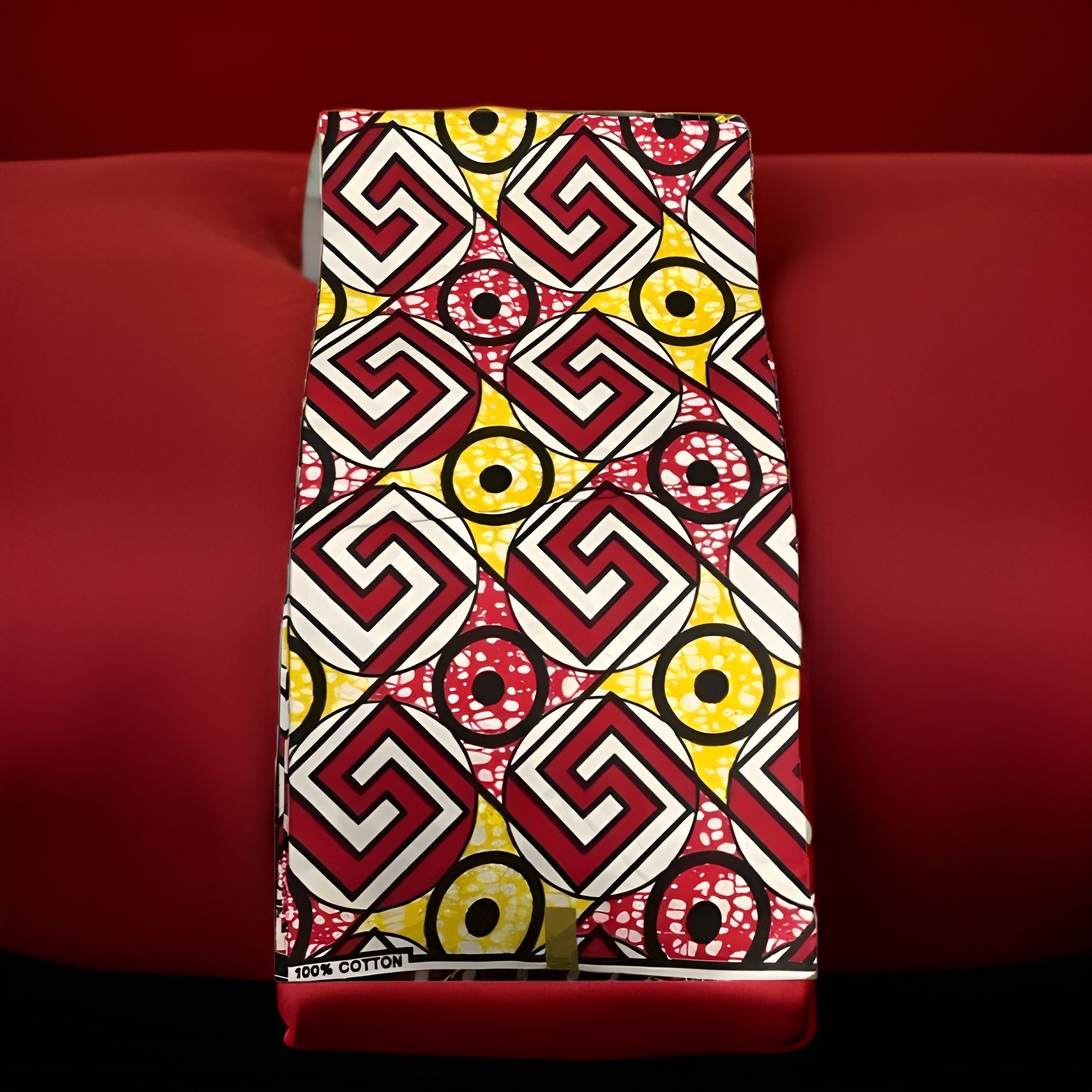 African Brown/Yellow/White Print Ankara Fabric 6yrds - Premium African Fabric from MAGOS - Just $30! Shop this and more African Fabric now 