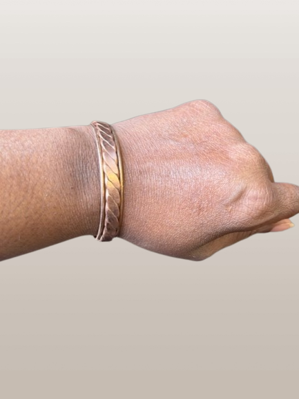 African Copper Unisex Twist Cuff Bracelet O.O.A. Tradings Distribution