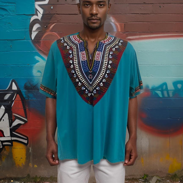 African Handmade Unisex Dashiki Polo