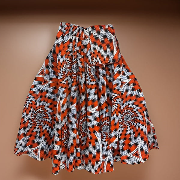 African Orange Print Long Skirt & Handbag Set - Premium African Apparel from MAGOS - Just $50! Shop this and more African Apparel now 