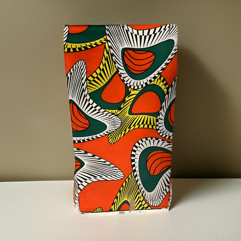 African Orange/Yellow/White/Green Print Ankara Fabric 6yrds - Premium African Fabric from MAGOS - Just $30! Shop this and more African Fabric now 