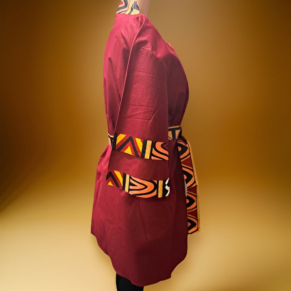 African Print Midi Duster - Premium African Apparel from MAGOS - Just $30! Shop this and more African Apparel now 