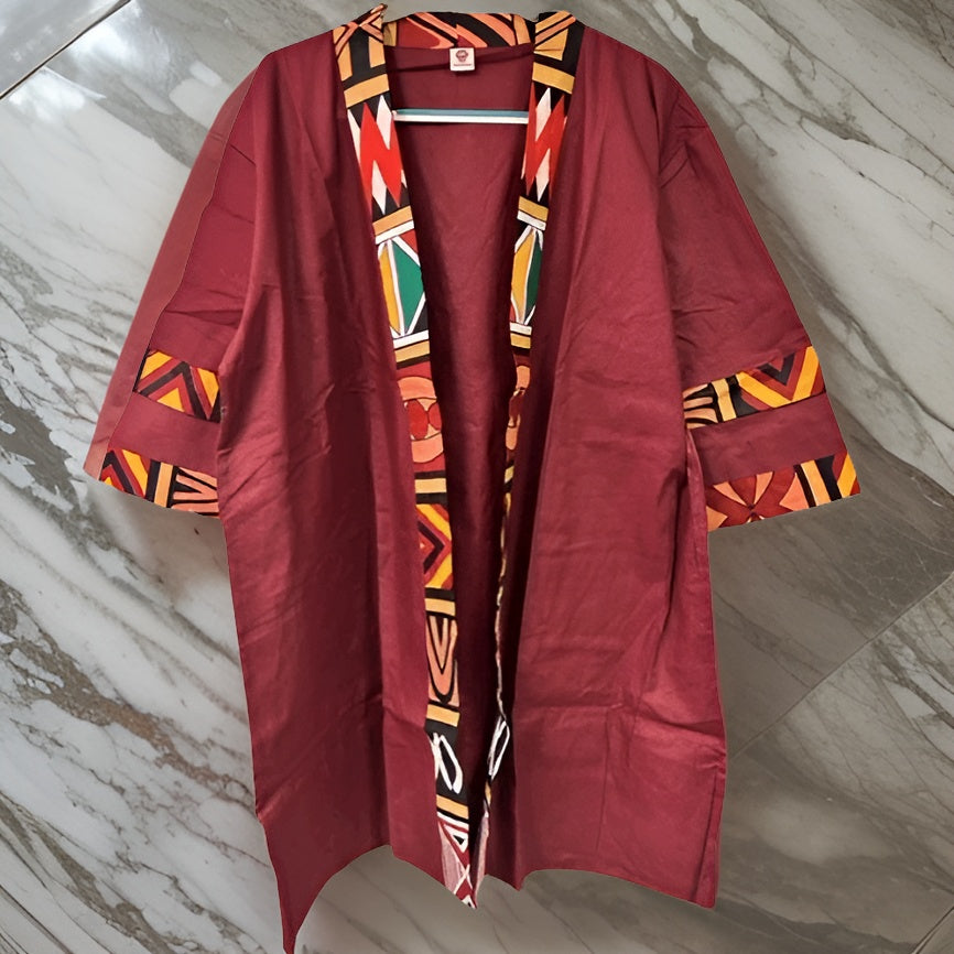 African Print Midi Duster - Premium African Apparel from MAGOS - Just $30! Shop this and more African Apparel now 