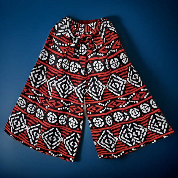 African Print Red/Black/White Palazzo Pants - Premium African Apparel from MAGOS - Just $54! Shop this and more African Apparel now 