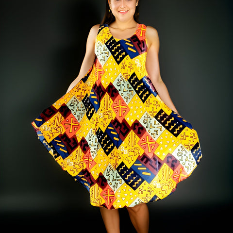African Print Umbrella Dress - Premium African Apparel from MAGOS - Just $19.99! Shop this and more African Apparel now 