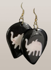 African Symbol Bone Black & White Earrings - Premium Jewelry from MAGOS - Just $8.99! Shop this and more Jewelry now 