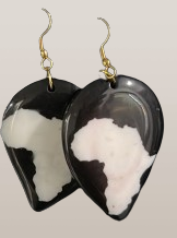 African Symbol Bone Black & White Earrings - Premium Jewelry from MAGOS - Just $8.99! Shop this and more Jewelry now 