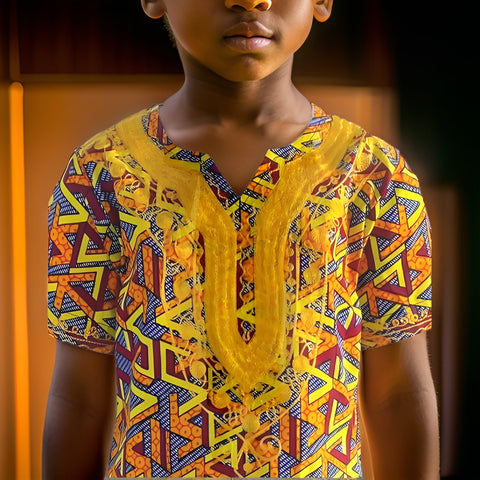 Boys Ankara Embroidered Pants Set (12T) - Premium African Apparel from MAGOS - Just $40! Shop this and more African Apparel now 