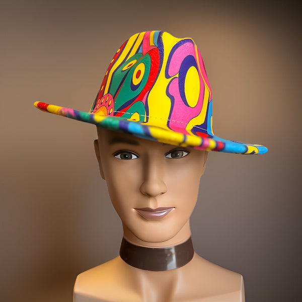 Colorful Wide Brim Felt Fedora Panama Hat - Premium Other Accessories from MAGOS - Just $24! Shop this and more Other Accessories now 