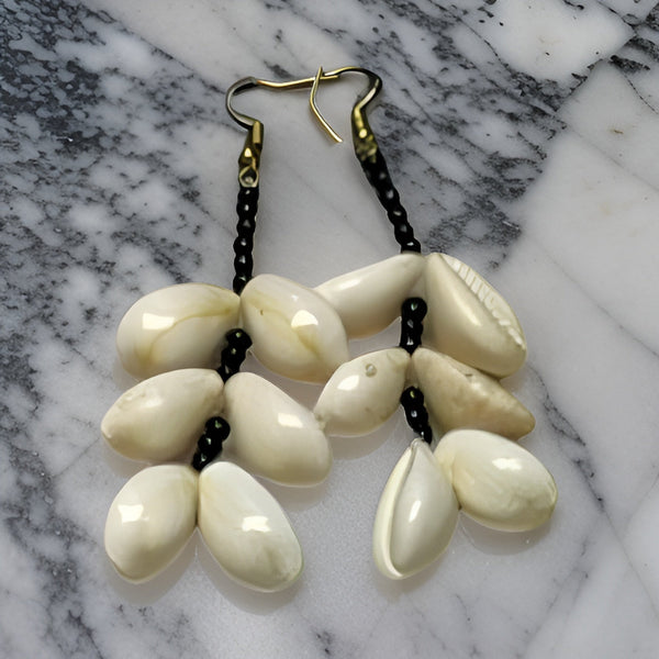 Cowrie Shell Necklace & Earring Set - Premium Jewelry from MAGOS - Just $24.99! Shop this and more Jewelry now 