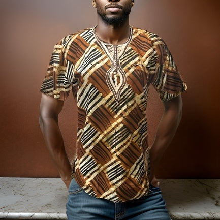 Ghanaian African Dashiki Tops (Unisex) - Premium African Apparel from O.O.A. Tradings Distribution - Just $35! Shop this and more African Apparel now 