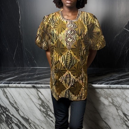 Ghanaian African Dashiki Tops (Unisex) - Premium African Apparel from MAGOS - Just $35! Shop this and more African Apparel now 