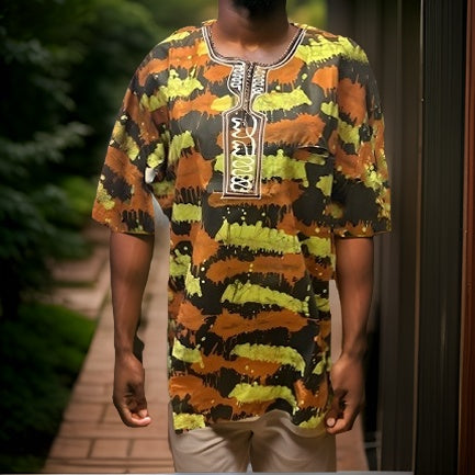 Ghanaian African Dashiki Tops (Unisex) - Premium African Apparel from MAGOS - Just $35! Shop this and more African Apparel now 