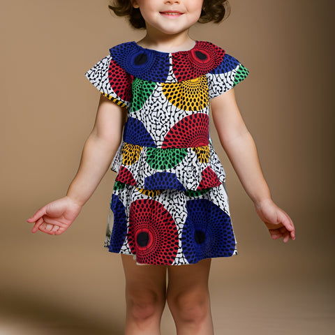 Girl's Ankara Top & Skirt Set - Premium African Apparel from MAGOS - Just $26! Shop this and more African Apparel now 