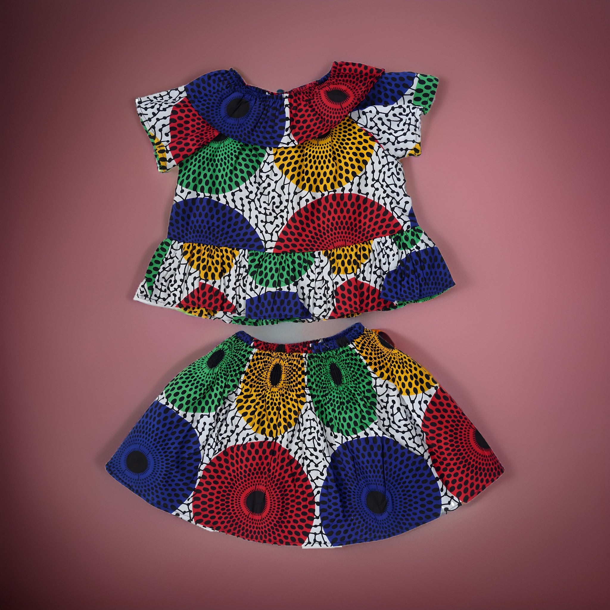 Girl's Ankara Top & Skirt Set - Premium African Apparel from MAGOS - Just $26! Shop this and more African Apparel now 