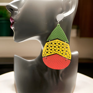 Large Rasta Reggae Dangling Earring - Premium Jewelry from MAGOS - Just $18! Shop this and more Jewelry now 