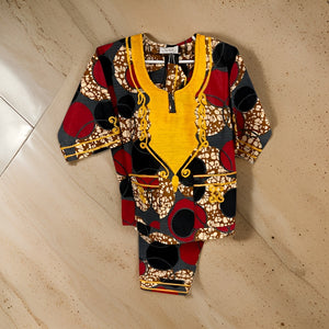 Little Boys 3pc African Ball Print Dashiki Pant Set - Premium African Apparel from MAGOS - Just $35! Shop this and more African Apparel now 