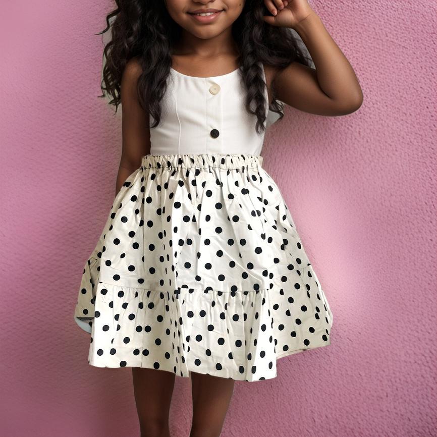 Little Girls Polka Dot Print Skirt