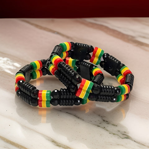 Men's African Style Rasta Beaded Bracelets - Premium Jewelry from MAGOS - Just $4.99! Shop this and more Jewelry now 