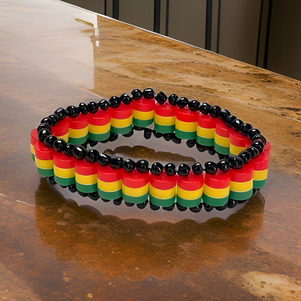 Men's African Style Rasta Beaded Bracelets - Premium Jewelry from MAGOS - Just $4.99! Shop this and more Jewelry now 