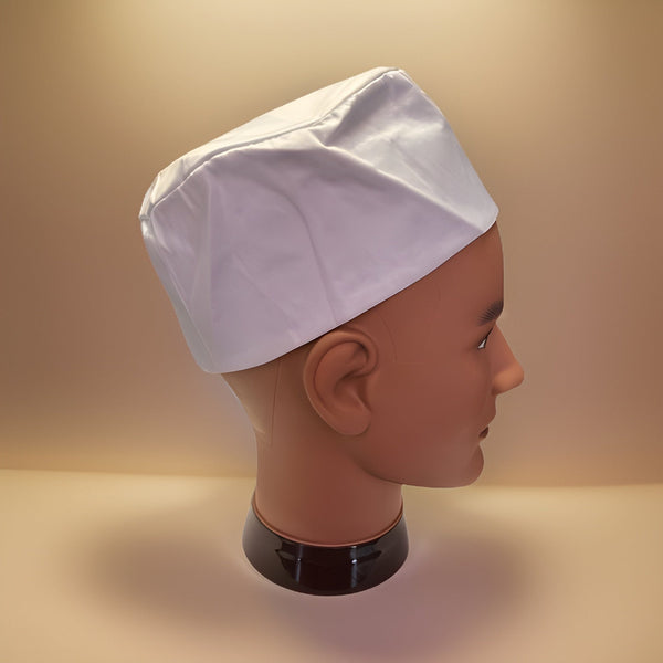 Men's Solid Color White Kufi Hat - Premium African Accessories from MAGOS - Just $16! Shop this and more African Accessories now 