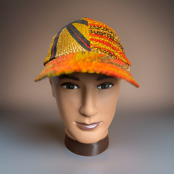 Multi African Print Baseball Cap with Matching Mask - Premium African Accessories from MAGOS - Just $18! Shop this and more African Accessories now 