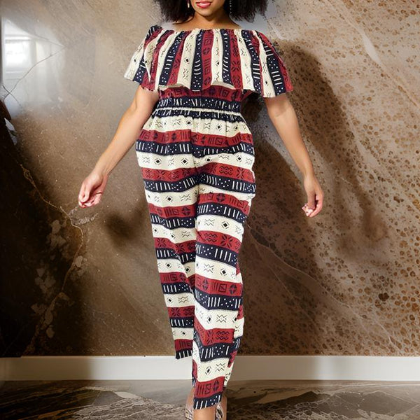 African Tribal Print Jumpsuit - Premium African Apparel from MAGOS - Just $40! Shop this and more African Apparel now 