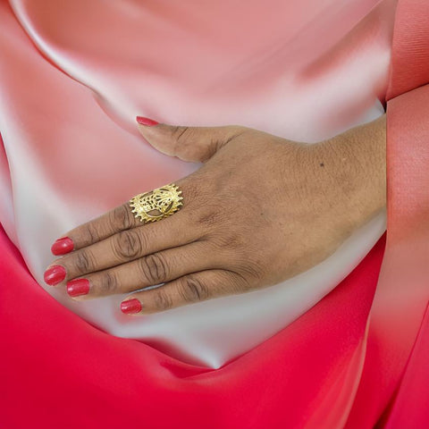 Gold Ornate Designed Ring