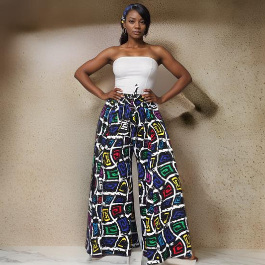 Women's Multicolor Print Palazzo Pants