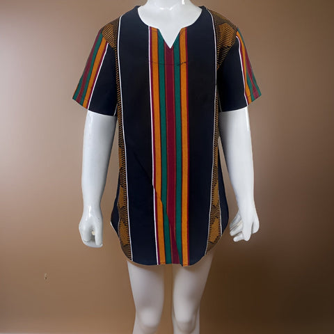 African Kids Kente Print Style 4 Dashiki Shirt - Premium African Apparel from MAGOS - Just $23! Shop this and more African Apparel now 