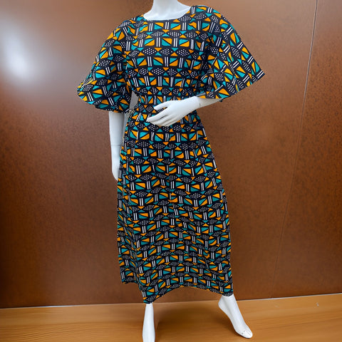 Long Ankara Print Dress - Premium African Apparel from MAGOS - Just $45! Shop this and more African Apparel now 